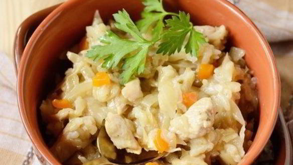 ШАГ 4. ленивые голубцы с курицей