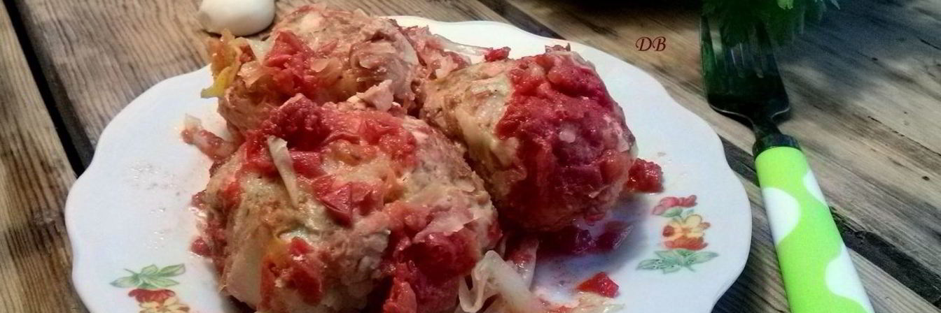 Ленивые голубцы с рисом и фаршем