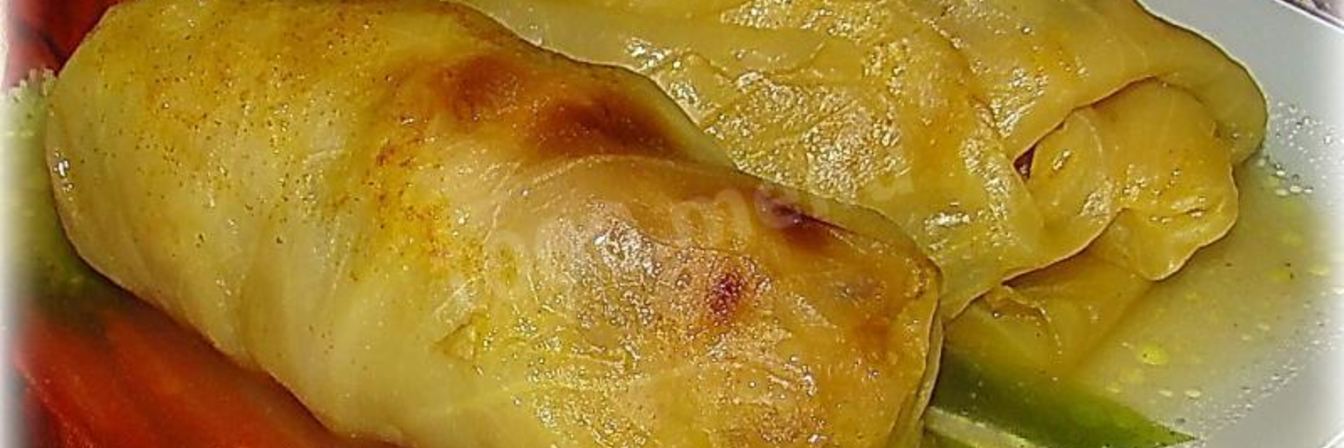 Постные голубцы с грибами