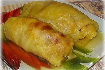 Постные голубцы с грибами