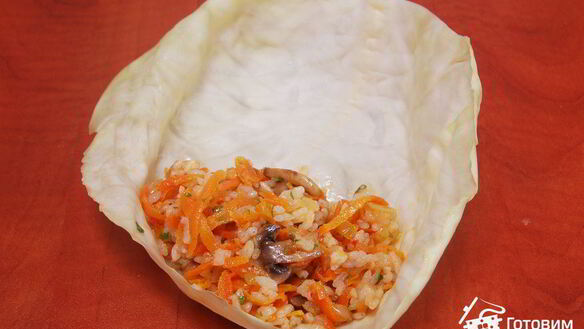 ШАГ 6. постные голубцы с овощами и шампиньонами