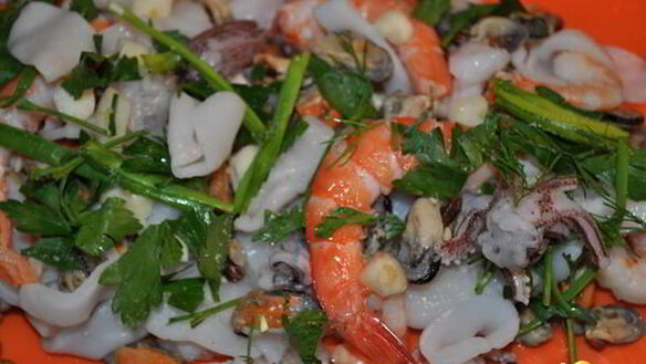 ШАГ 4. гречневая лапша с морепродуктами