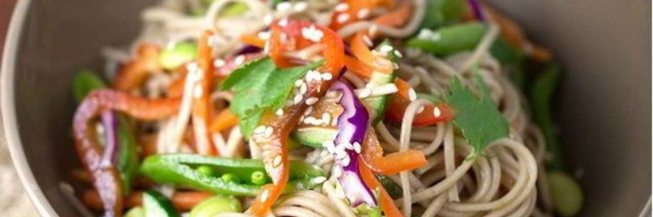 Гречневая лапша с овощами