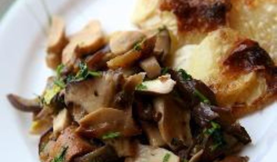 Рецепт белые грибы с баклажанами