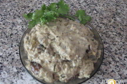 Белые грибы в сливочном соусе