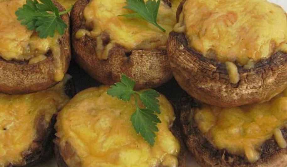 Рецепт фаршированные грибы с сыром в духовке
