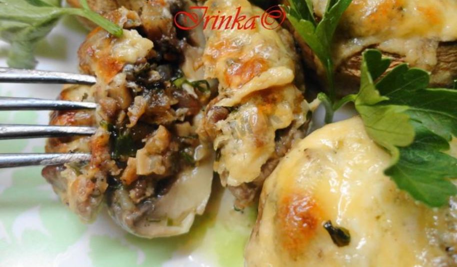 Рецепт фаршированные шампиньоны запеченные с сыром в духовке