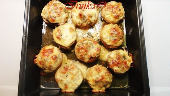 ШАГ 5. фаршированные шампиньоны запеченные с сыром в духовке