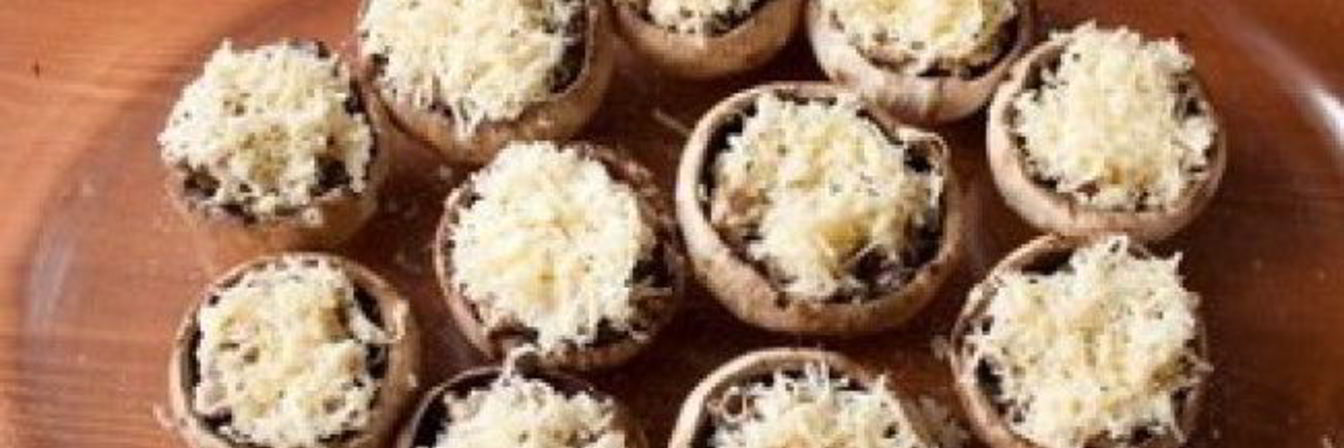 Фаршированные шляпки шампиньонов