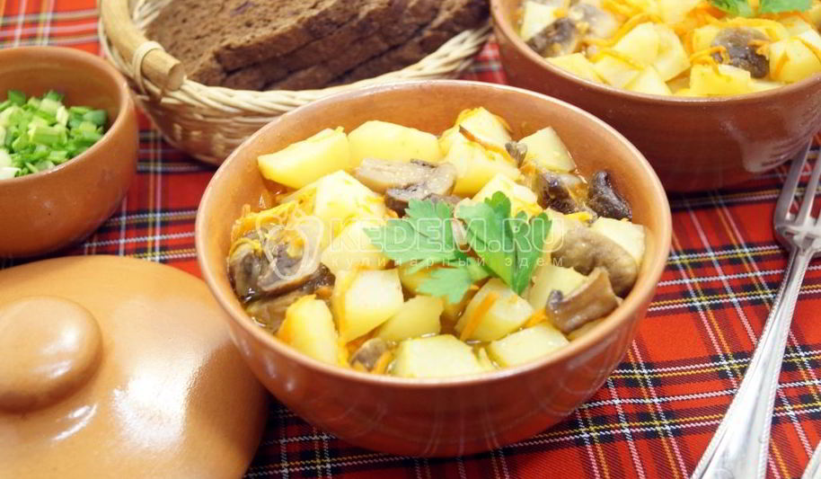 Рецепт горшочки с грибами в духовке