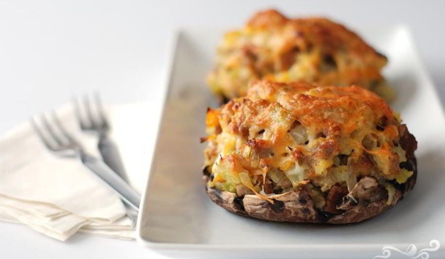 Рецепт грибы, фаршированные овощной начинкой