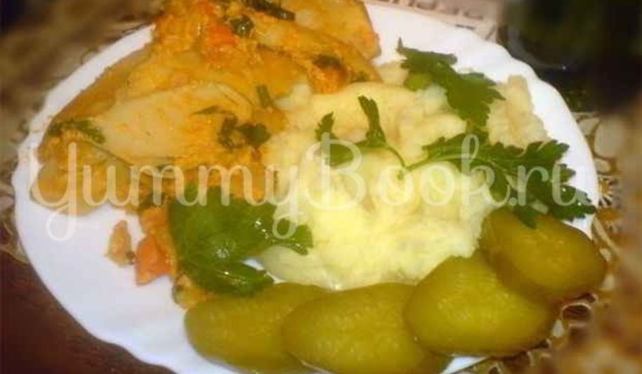 Рецепт грибы обжаренные под соусом с гарниром