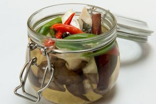 Грибы по-корейски с перцем