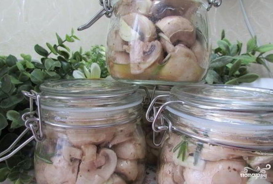 Грибы с розмарином