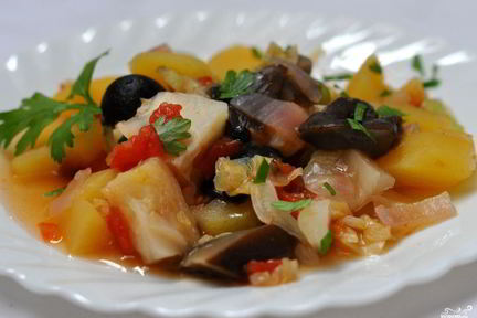 Грибы тушеные с овощами