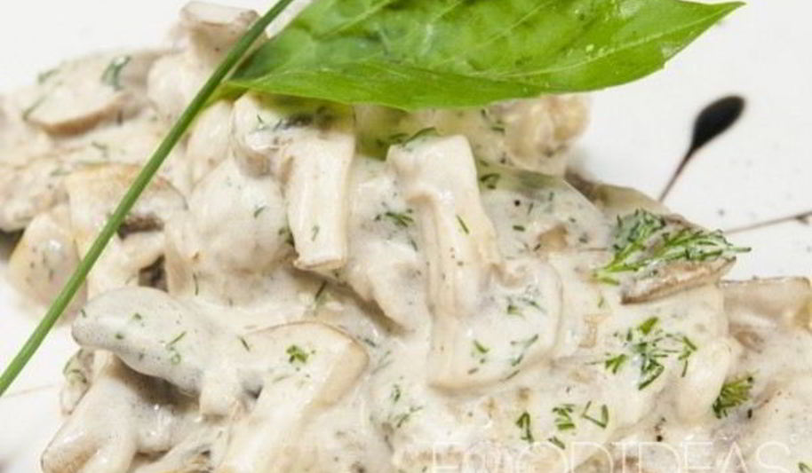 Рецепт грибы в сливочном соусе