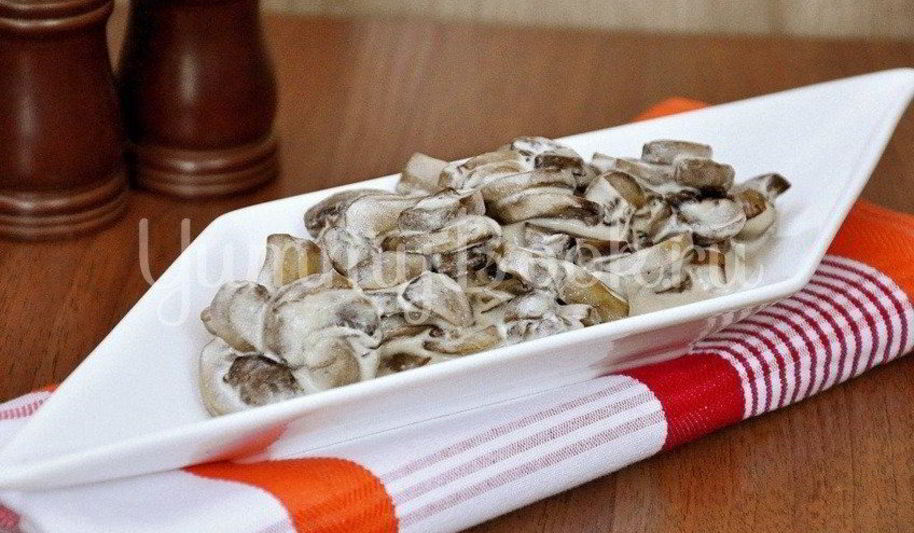 Рецепт грибы в сметане