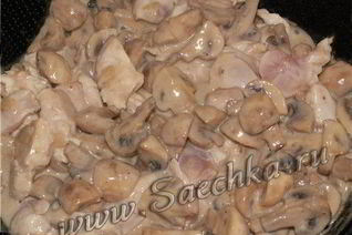 Грибы в сыре