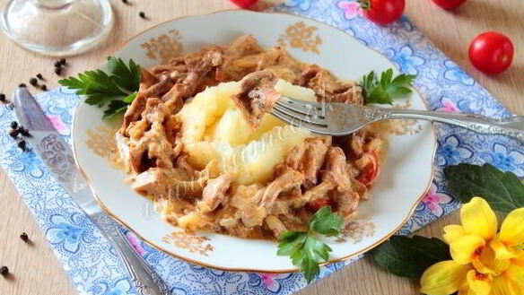 ШАГ 9. лисички жареные в сметане