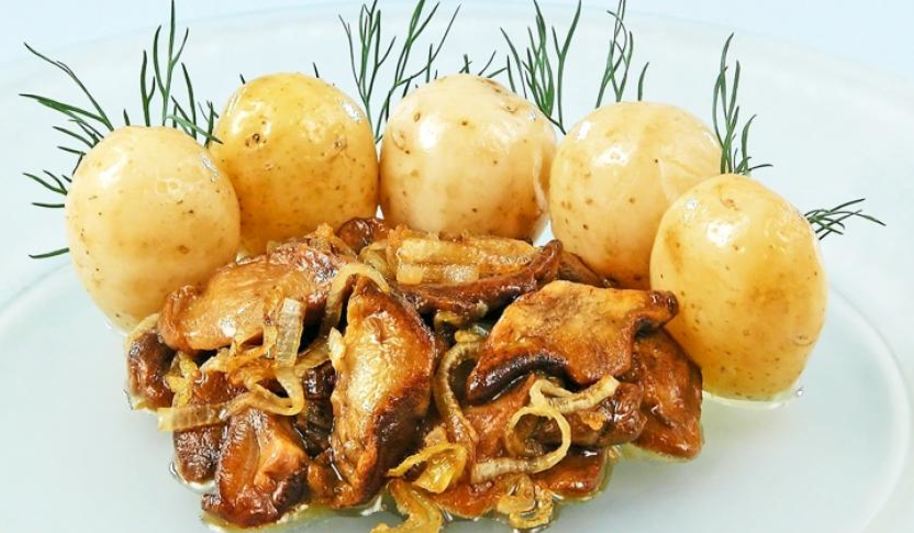 Рецепт маслята жареные с картофелем