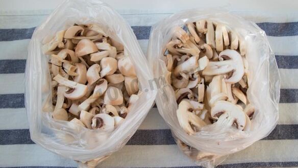 ШАГ 5. мороженные шампиньоны