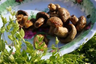 Печеные шампиньоны