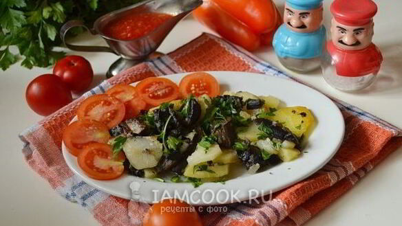 ШАГ 8. подберезовики жареные с картошкой