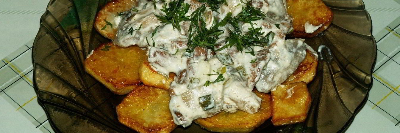 Подосиновики, тушеные в сметане