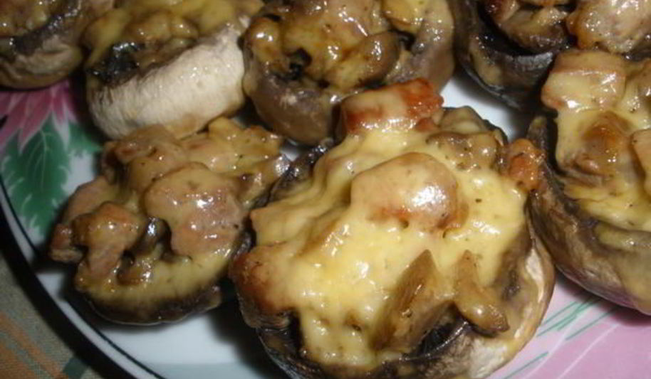 Рецепт шампиньоны фаршированные курицей