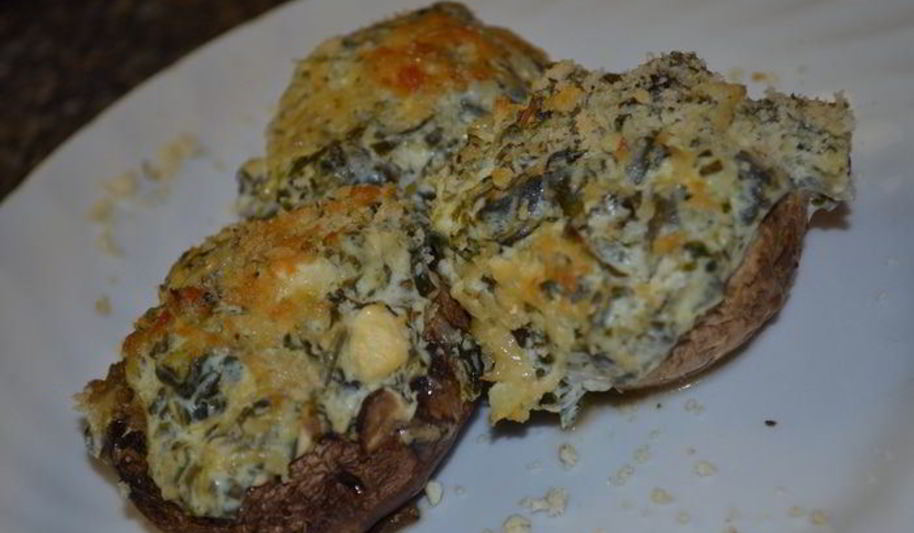 Рецепт шампиньоны фаршированные сливочно-шпинатным соусом