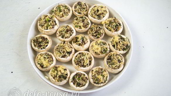 ШАГ 6. шампиньоны фаршированные сыром