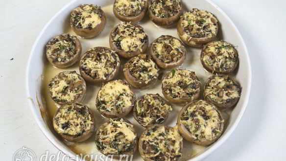 ШАГ 7. шампиньоны фаршированные сыром