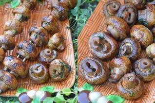 Шампиньоны на мангале