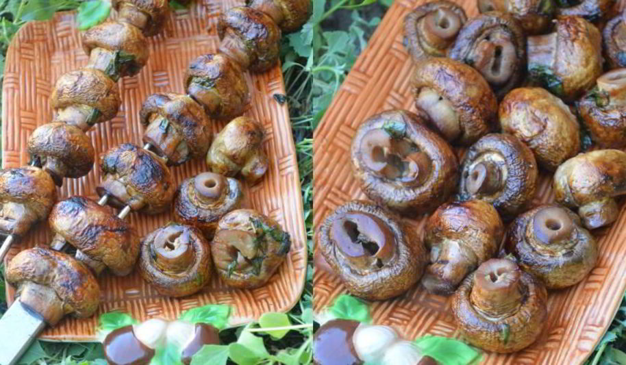 Рецепт шампиньоны на мангале