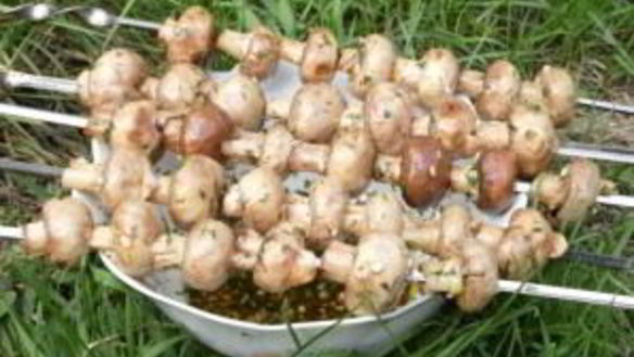 ШАГ 3. шампиньоны на шампурах