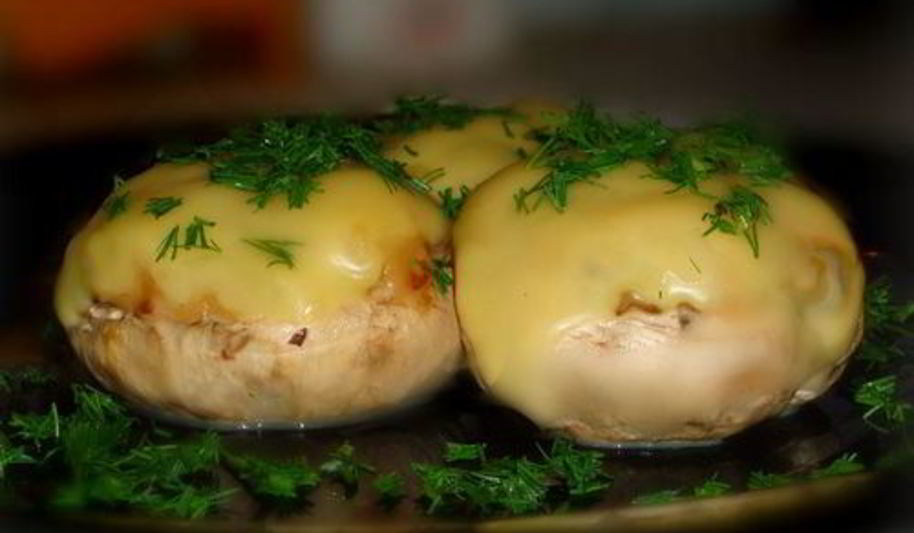 Рецепт шампиньоны с брынзой и пармезаном