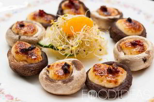 Шампиньоны с плавленым сыром