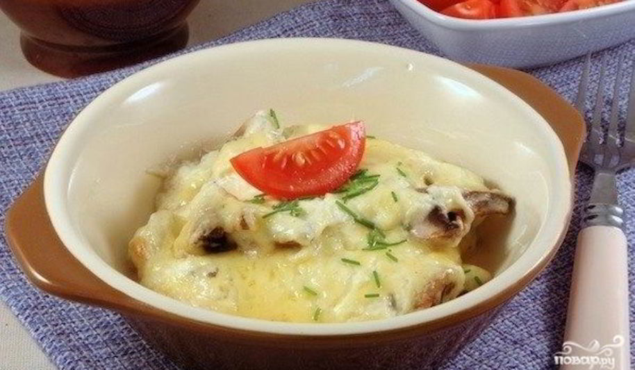 Рецепт шампиньоны с сыром в духовке
