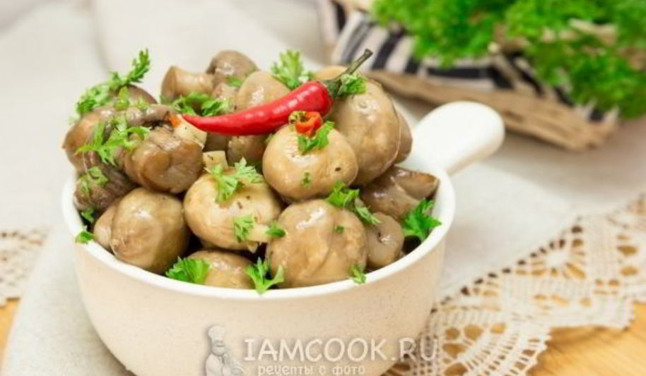 Рецепт шампиньоны в медовом маринаде