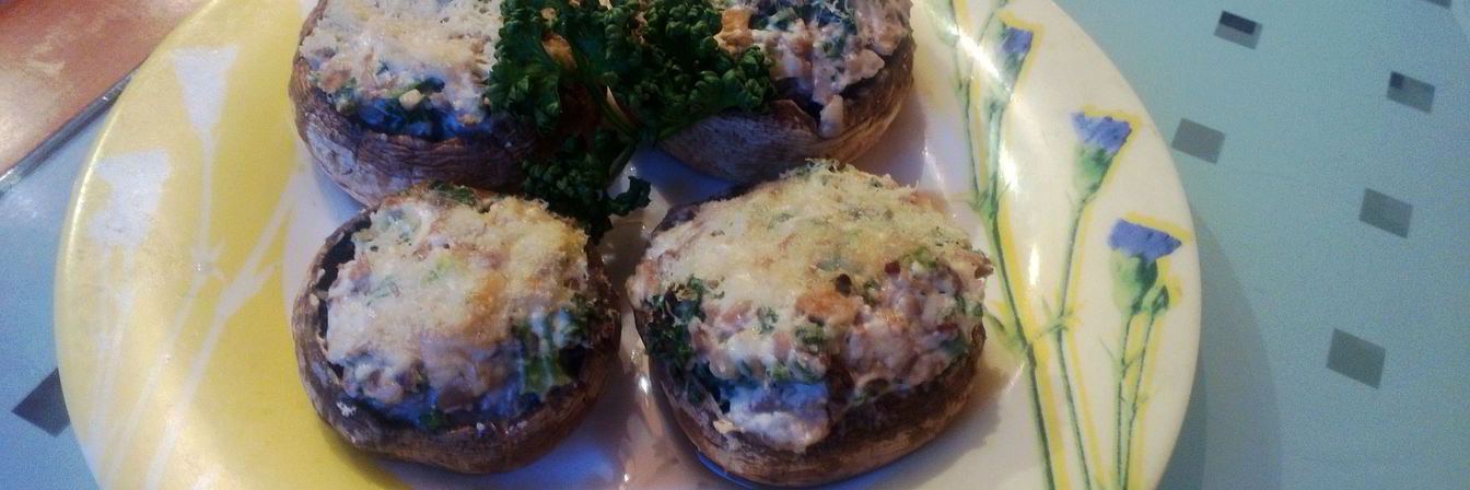 Шампиньоны запеченные со сливочным сыром