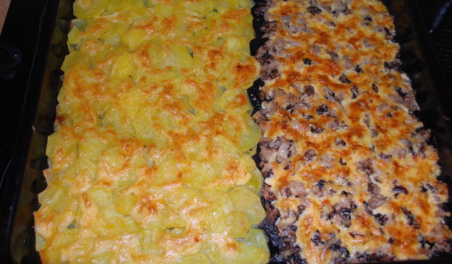 Рецепт сморчки запеченные под сыром с картофелем