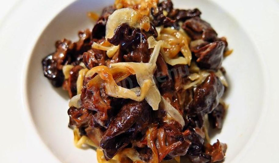 Рецепт строчки тушеные в сливках