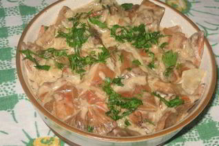 Тушеные рыжики