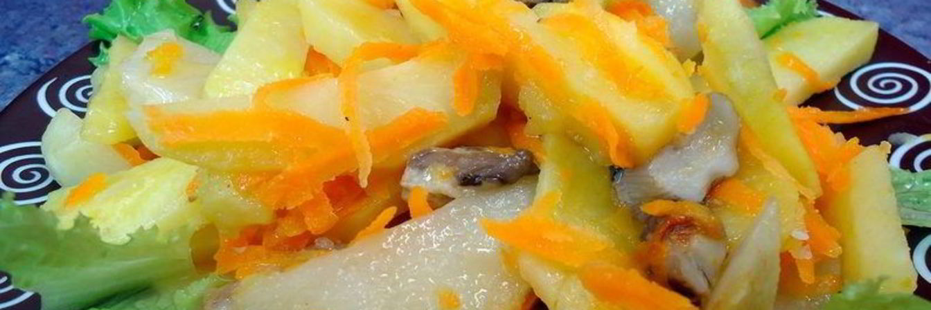 Вешенки, тушенные с картошкой