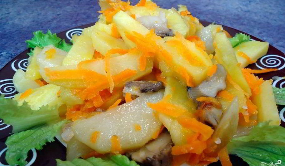 Рецепт вешенки, тушенные с картошкой