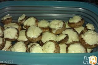 Запеченные шампиньоны