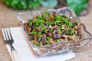 Жареные замороженные опята