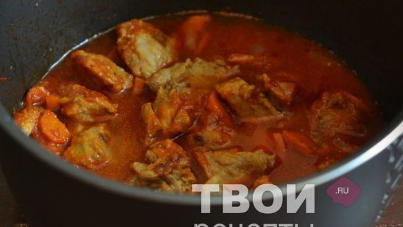 ШАГ 7. гуляш из свинины в мультиварке