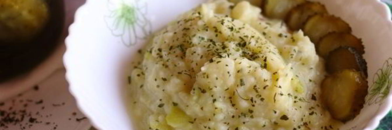 Картофельно-кабачковое пюре с сыром