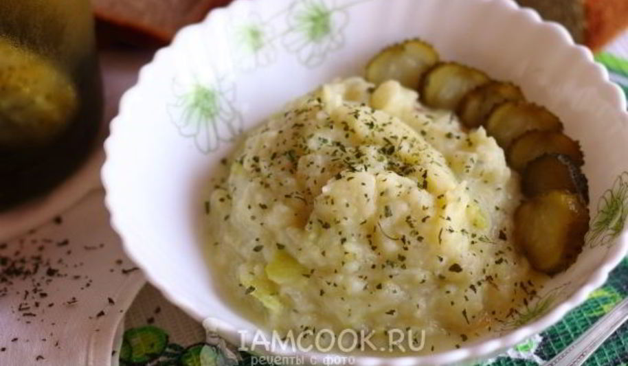 Рецепт картофельно-кабачковое пюре с сыром
